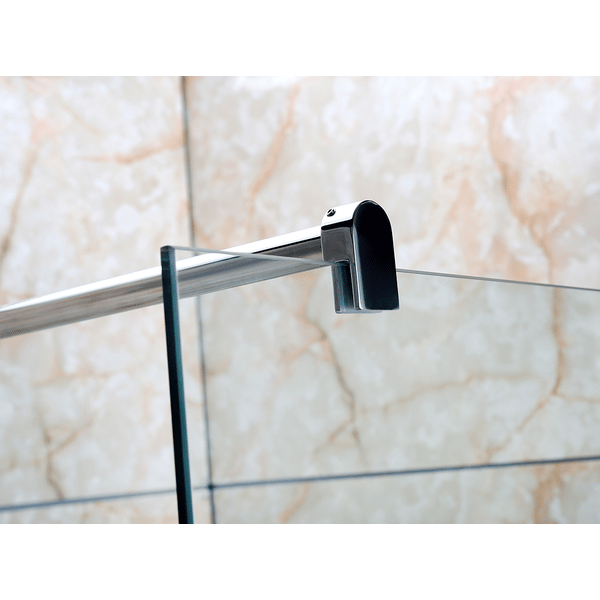 Parete Doccia Walk-In Vetro 8 MM Trasparente Temperato - Soluzione Centrale. Misure 120 Cm