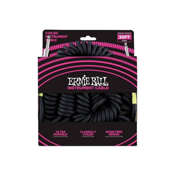 Ernie Ball 6044 Cavo Spirale Nero 9 m