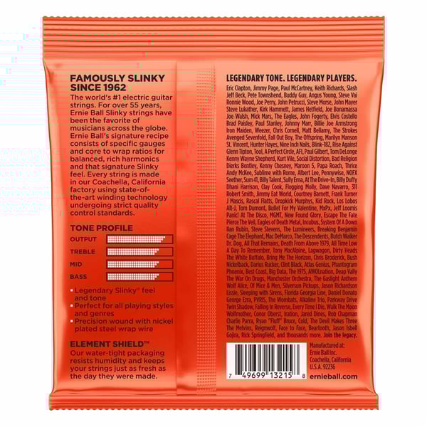 Ernie Ball 3215 Nickel Wound Skinny Top Heavy Bottom Slinky 10-52 - 3 Set