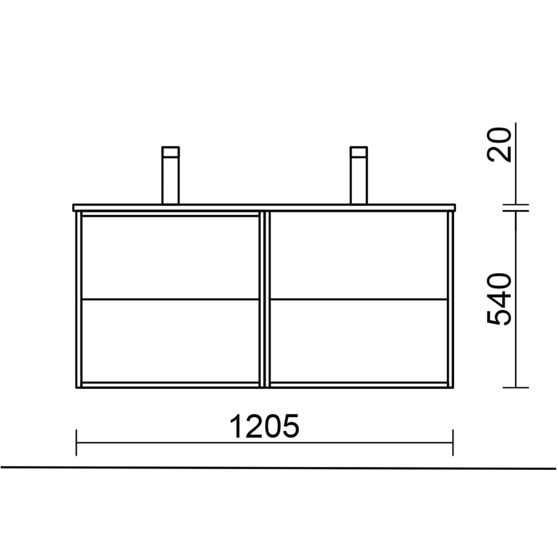 Set Bagno Completo NARCISO 80 cm con Specchio - Bianco Opaco