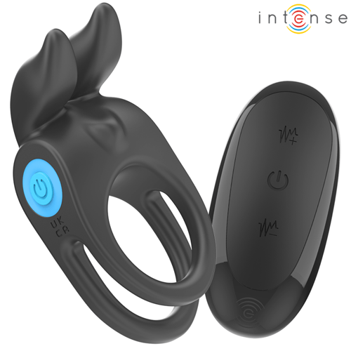 INTENSE COUPLES TOYS INTENSE - SAM VIBRATORE DOPPIO ANELLO PER PENE 10 VIBRAZIONI NERO