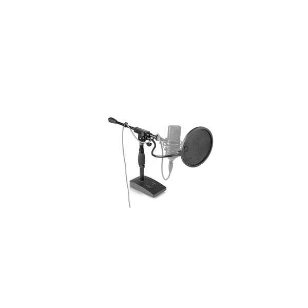 Gator Frameworks GFW-MIC-0821 Supporto microfonico per grancassa e amplificatore con braccio da 40,6 cm e base compatta<br>