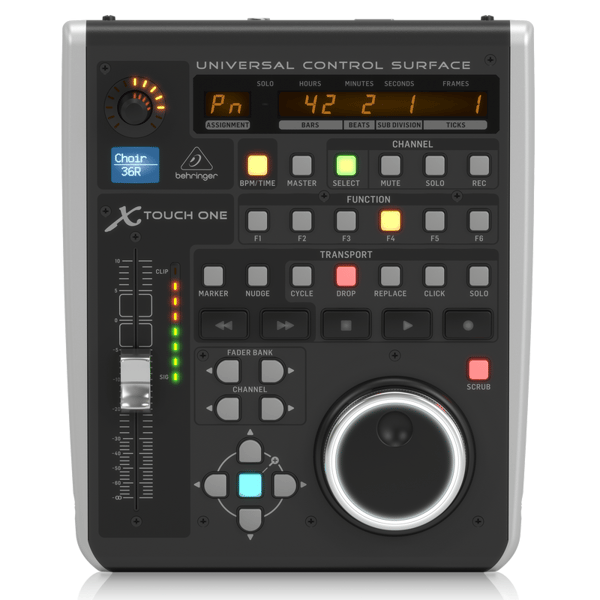 BEHRINGER X-TOUCH ONE CONTROLLER MIDI USB CON FADER MOTORIZZATO E SCRIBBLE STRIP LCD