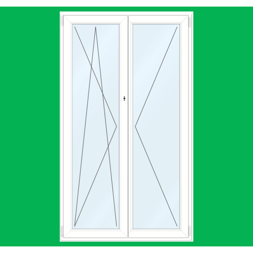 Finestre in PVC VEKA SOFTLINE 76 AD | Sistema Classe A con Profondità 76 mm.  Tipo di apertura 2 Ante Apribili