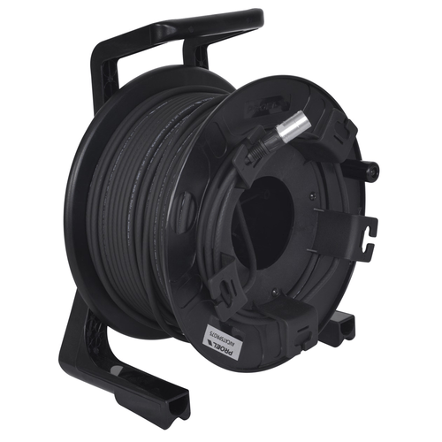 PROEL STAGE Cavo professionale PROEL LAN5S  Cat. 5e S-FTP - PUR, assemblato su avvolgitore professionale PROEL, con spine RJ45 di alta qualità HIROSE e portaconnettore NEUTRIK NE8MX1. Lunghezza 75 m. Altre lunghezze disponibili: visualizzare le specifiche tecniche