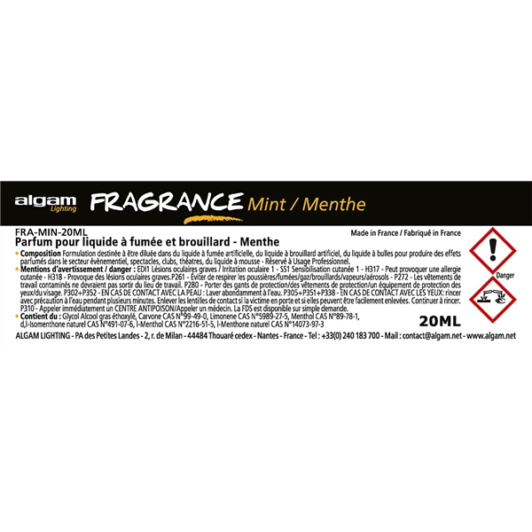 Algam Lighting FRA-MIN-20ML Profumo per Liquido del Fumo 20ml Menta