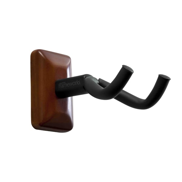 Gator Frameworks GFW-GTR-HNGRMHG Supporto a muro per chitarra con piastra mogano&lt;br&gt;