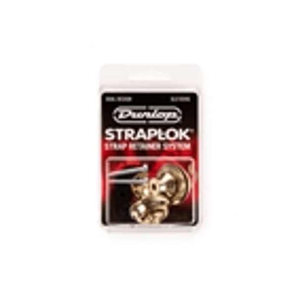 Dunlop SLS1034G Straplok Dual Design Strap Retainer System, Gold