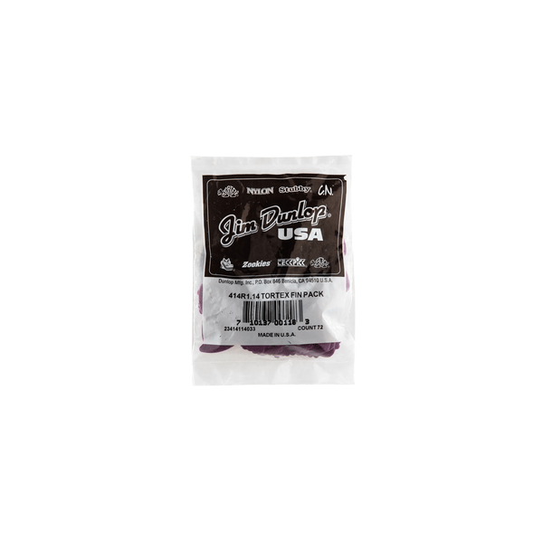 Dunlop 414R Tortex Fin Purple 1.14