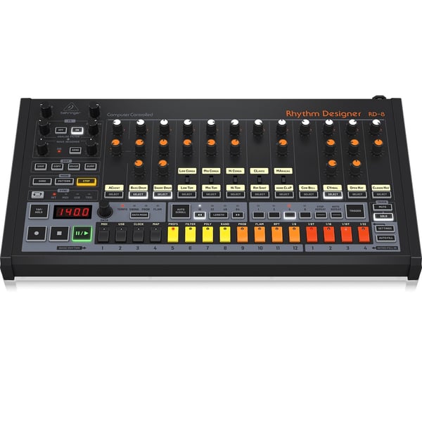 BEHRINGER RD-8 MKII RYTHYM DESIGNER DRUM MACHINE 16 PAD 64 STEP SEQUENCER EX-DEMO