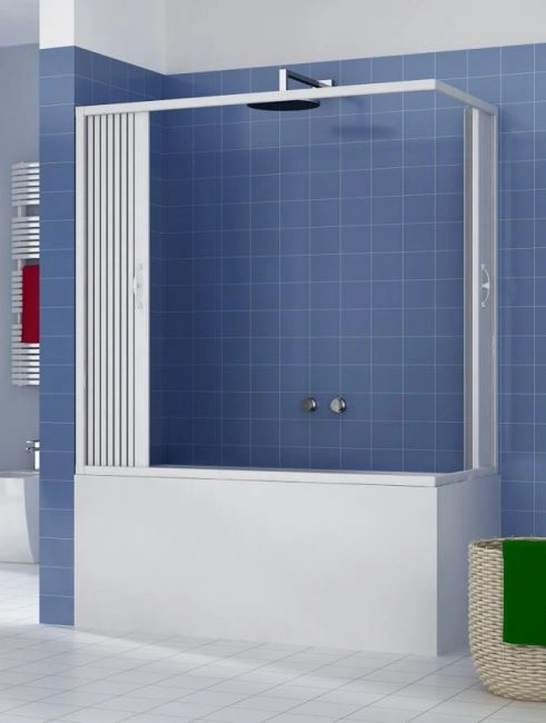 Kit Fai da Te Box Vasca in PVC a Soffietto 2 Lati Apertura Scorrevole Angolare S - Foto 5 di 5