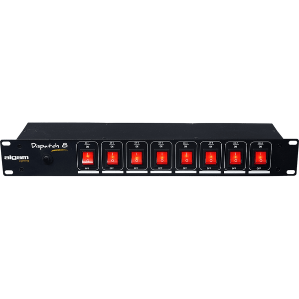 Algam Lighting DISPATCH-8 Multipresa 8 Posti da Rack Interruttori Individuali