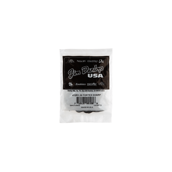 Dunlop 412R1.35 Tortex Sharp Black