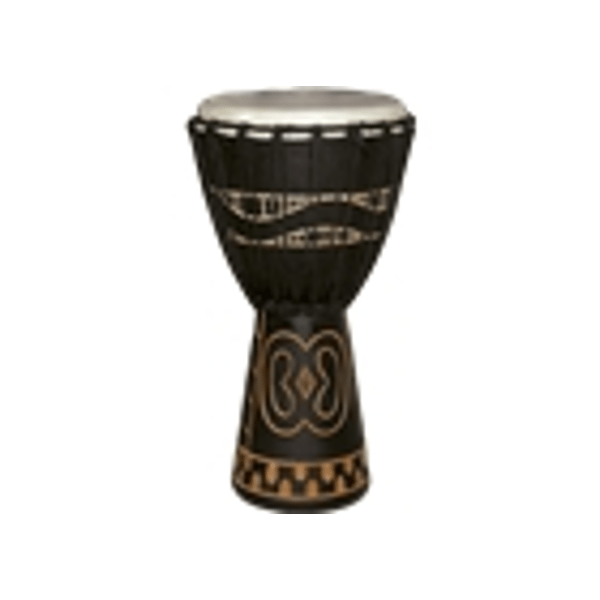 Tanga DA40-7G Djembe Slammer 8" Mogano Scolpito Nero