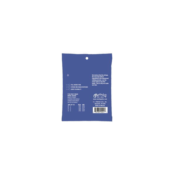 Martin & Co. V740 Vega Banjo Strings Medium Monel Wound