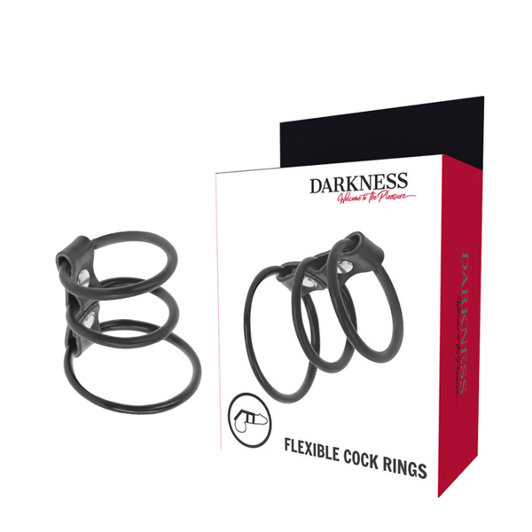 DARKNESS™ – SET AUS 3 FLEXIBLEN PENISRINGEN