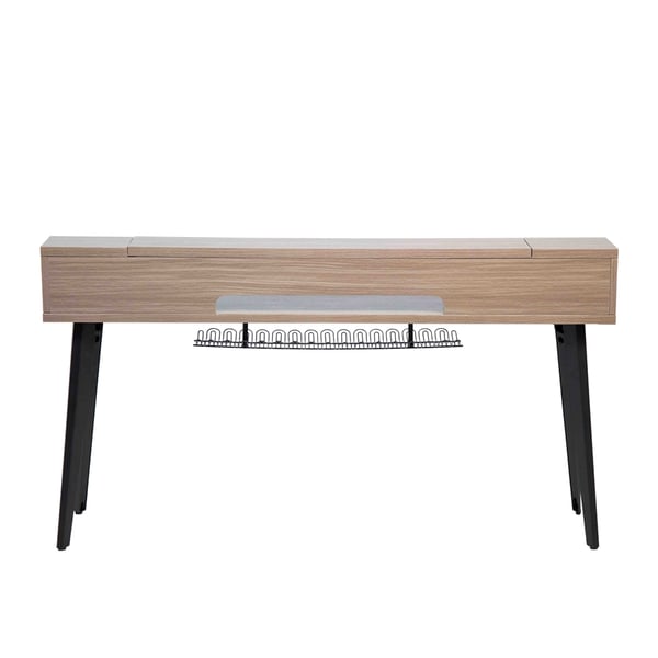 Gator Frameworks GFW-ELITEKEYTBL88-GRY Workstation in legno per tastiere fino a 88 tasti, colore grigio driftwood<br>