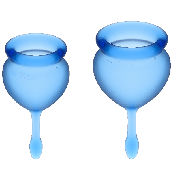ZUFRIEDEN FÜHLEN SICH GUT MENSTRUAL CUP DARK BLUE 15 + 20ML