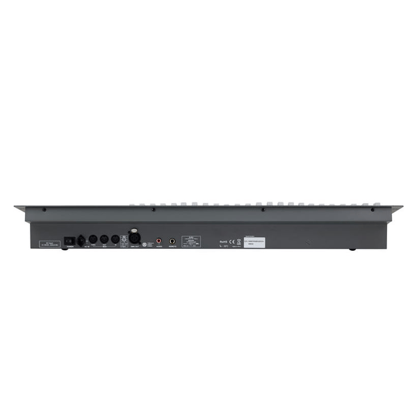 SHOWTEC SHOWMASTER48 MK2 CENTRALINA LUCI MIDI DMX 48 CANALI 24+24 PRESET 96 SCENE 23976 PASSI LOOP MONTAGGIO RACK ALIMENTATORE