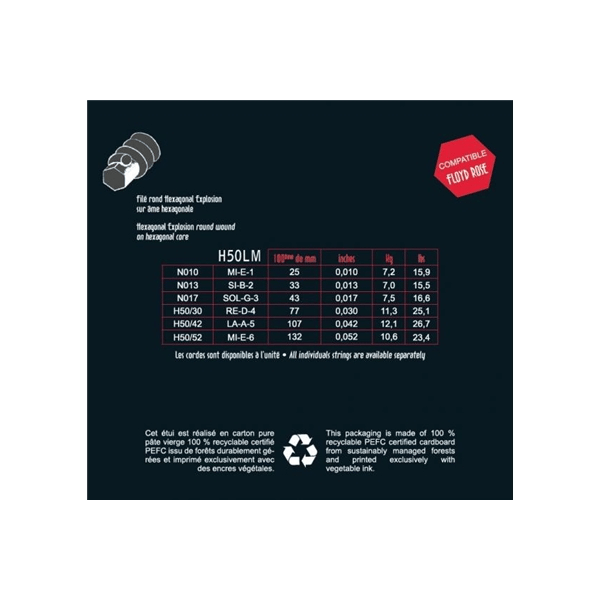 Savarez Hexagonal Explosion - H50LM Light Medium Set 010/052
