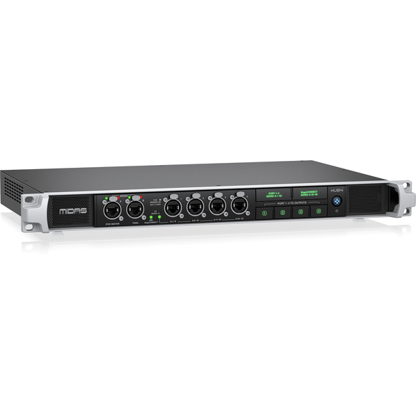 MIDAS HUB4 ALIMENTAZIONE REMOTA PER 4 MONITOR PERSONALI DP48 E DL8 STAGECONNECT AES50 IN THRU