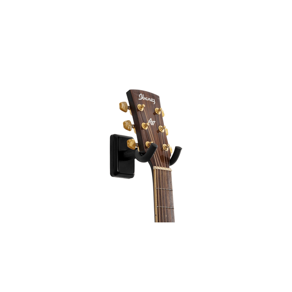 Gator Frameworks GFW-GTR-HNGRBLK Supporto a muro per chitarra con piastra nera<br>