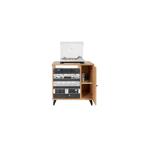 Gator Frameworks GFW-ELITESIDECAR-MPL Mobile rack sidecar cabinet in legno con finitura acero naturale opaca<br>