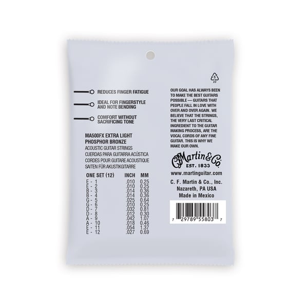 Martin & Co. MA550FX Authentic Flexible Core Medium Phosphor Bronze 13-56
