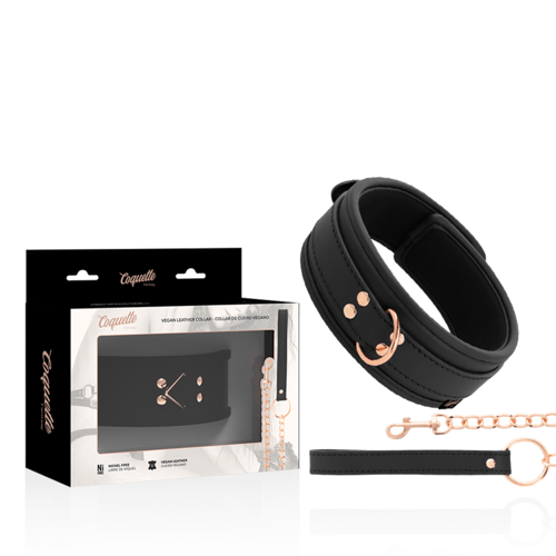 COQUETTE FANTASY COQUETTE CHIC DESIRE - COLLANA IN PELLE FANTASIA VEGANA CON CINTURINO E FODERA IN NEOPRENE