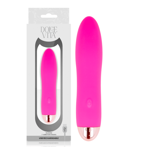 DOLCE VITA - VIBRATEUR RECHARGEABLE QUATRE ROSE 7 VITESSES