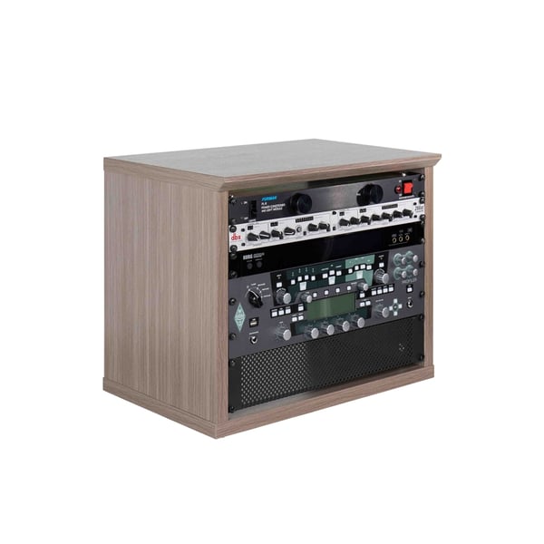 Gator Frameworks GFW-ELITERK-8U-GRY Rack 8U in legno grigio driftwood finitura standard<br>