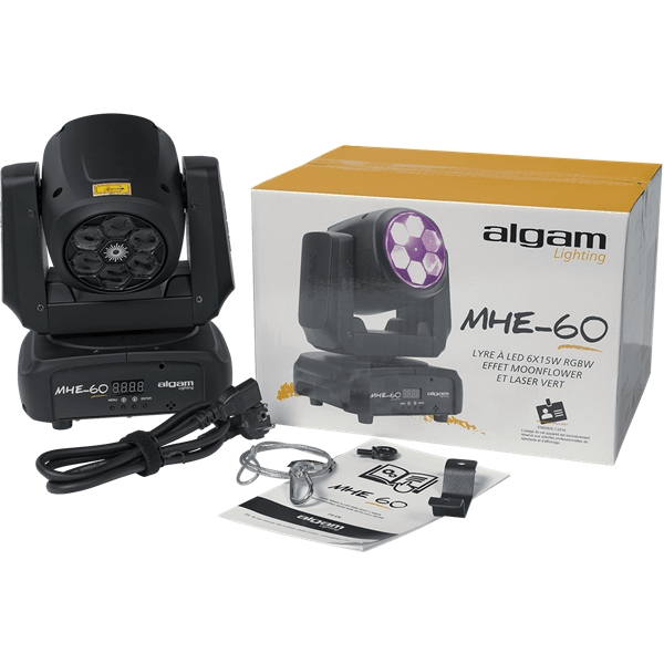 Algam Lighting MHE60 WASH Testa Mobile 60W + Laser