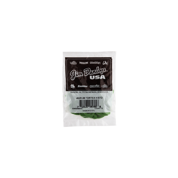 Dunlop 462R Tortex III Green .88