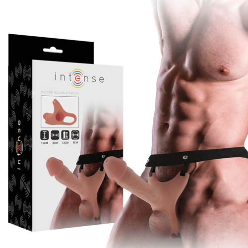 INTENSE COUPLES TOYS INTENSE - IMBRACATURA CAVA CON DILDO IN SILICONE 16 X 3,5 CM