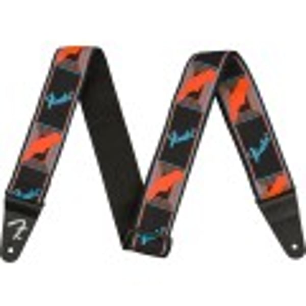 Tracolla Fender Neon Monogrammed, Blue/Orange. Modello 0990681302