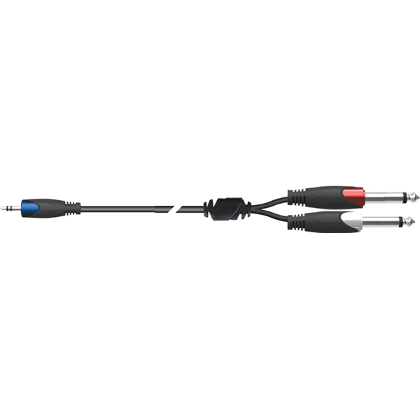 Quik Lok SX/30-3K Cavo Minijack Stereo/2 Jack Mono