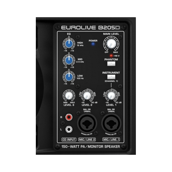 BEHRINGER B205D EUROLIVE SPEAKER WOOFER 5,25" 150 WATT CASSA MONITOR CON MIXER