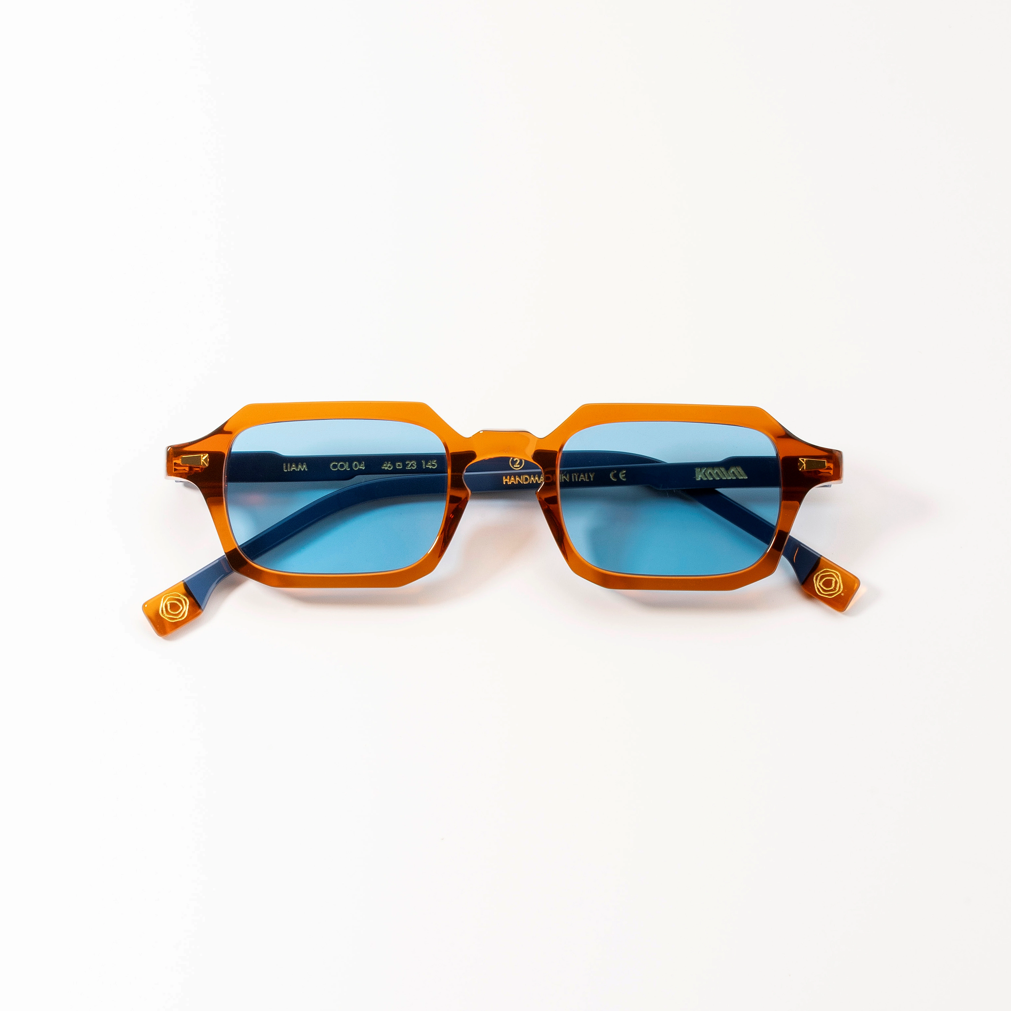 メガネ KYME Kyme - OWEN CON 3 - OPTICAL GLASSES - transparent blue Kyme Lea Blue Tortoise - Handmade Bold Italian Sunglasses