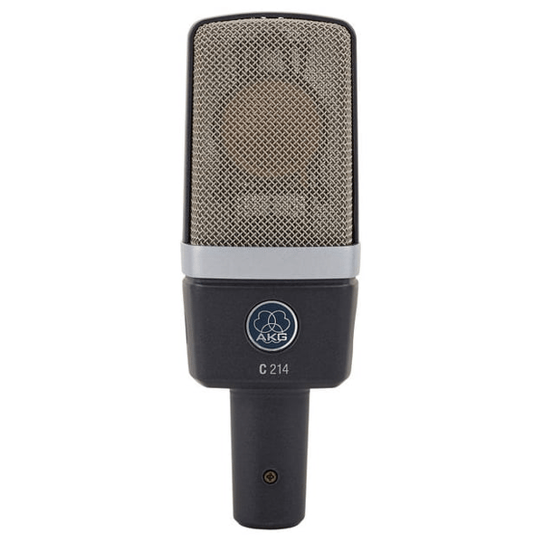 AKG ACOUSTIC AKG C214 SET 2 MICROFONI STUDIO E LIVE A CONDENSATORE LARGO DIAFRAMMA VOCE E STRUMENTI + SOSPENSIONE A RAGNO + CUSTODIA IN METALLO + ADATTATORE E SUPPORTI