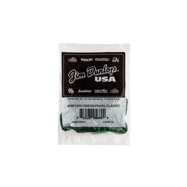 Dunlop 483R#12 Green Perloid - Heavy