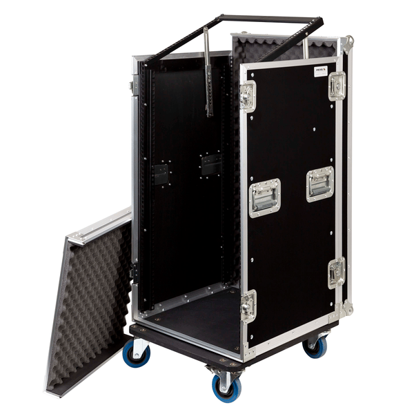 PROEL STAGE Custodia COMBO 19' 20U con portamixer 10U regolabile in altezza, profondità utile corpo 45 cm.