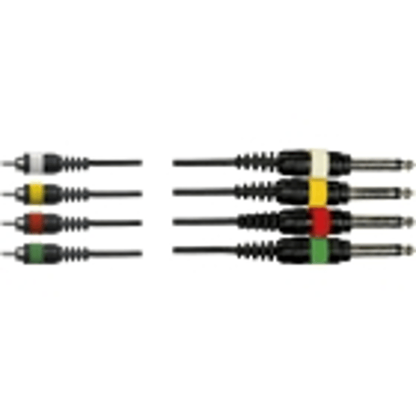 Yellow Cable MU02 Cavo Multiplo 4x Jack Mono/4x RCA Maschio 3 m