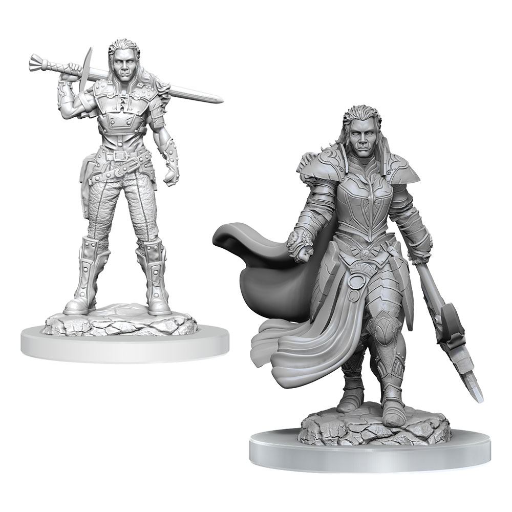 D&amp;D Nolzur's Marvelous Miniatures Unpainted Miniatures 2-Pack Orc Fighter Female