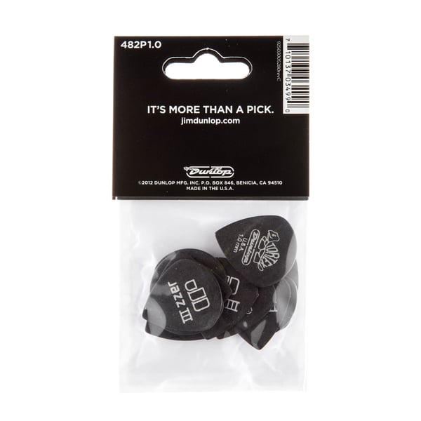 Dunlop 482P Pitch Black Jazz III 1.0