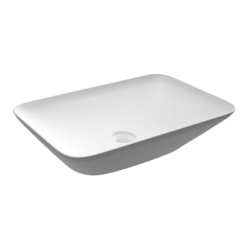 Lavabo da appoggio rettangolare (senza foro) variant 55x36 cm