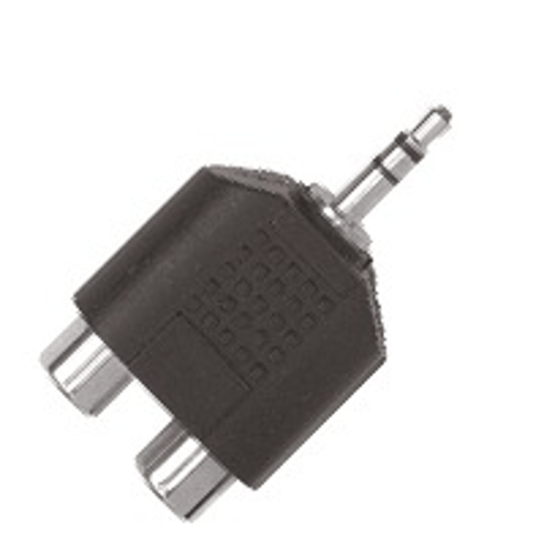 PROEL STAGE Adattatore in ABS: n. 2 prese RCA -&gt; spina jack stereo Ø 3.5 mm.