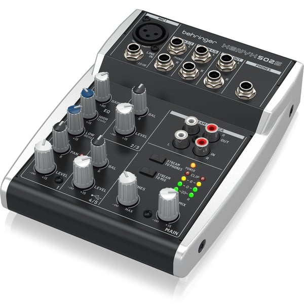Mixer BEHRINGER XENYX 502S 5 Ingressi con Interfaccia Streaming USB