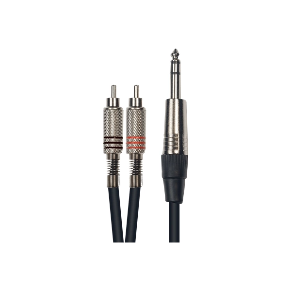 Yellow Cable K02ST-3 Cavo Segnale Stereo 2x RCA maschio/Jack TRS 3 m