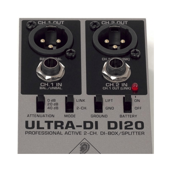 BEHRINGER DI20 ULTRA-DI PRO DI-BOX ATTIVA 2 CANALI O SPLITTER CONVERTE 2 LINE JACK A 2 XLR BILANCIATI