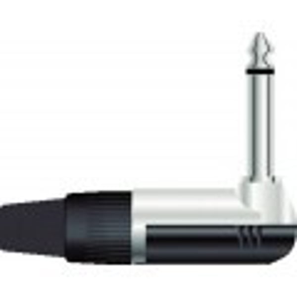 NEUTRIK Jack professionale da 6.3 mm, 2 poli, angolo 90°, contatti in nichel, guscio in nichel